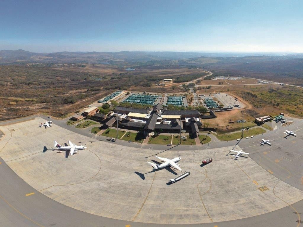 Aerial view of Kruger Mpumalanga International Airport (KMIA)